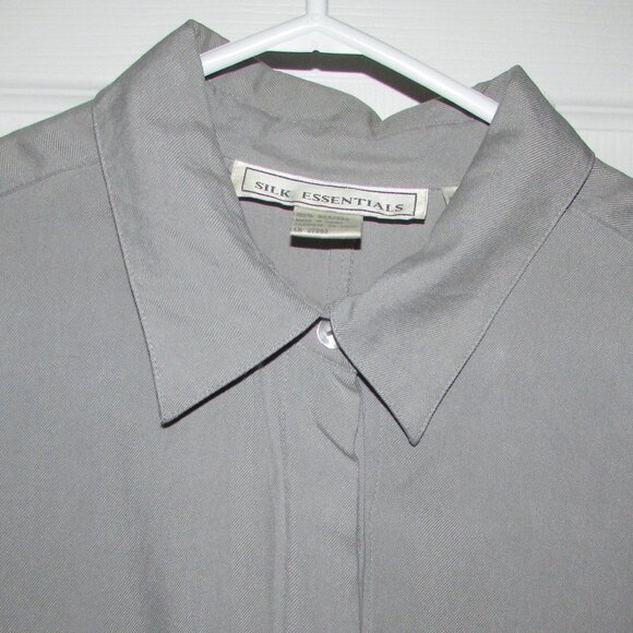 Silk Essentials 100% Silk Charmeuse Blouse - P/L - Picture 2 of 11